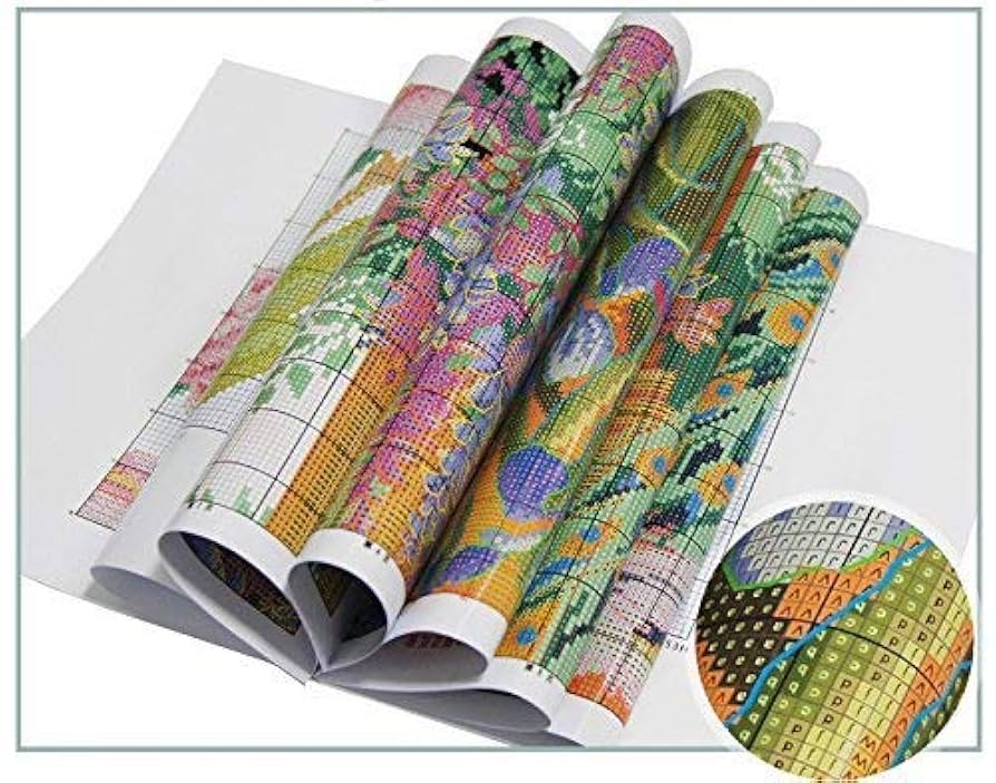 新品　ハンドメイド　クロスステッチ　完成品　特大　14ct（地中海の町） 地中海の街並み クロスステッチキットの通販 by my｜ラクマ